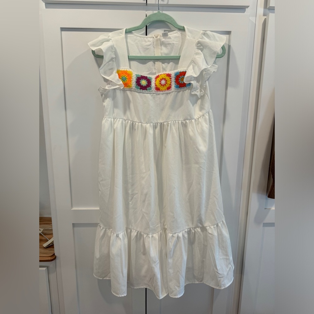 SHEIN White Crochet Dress
